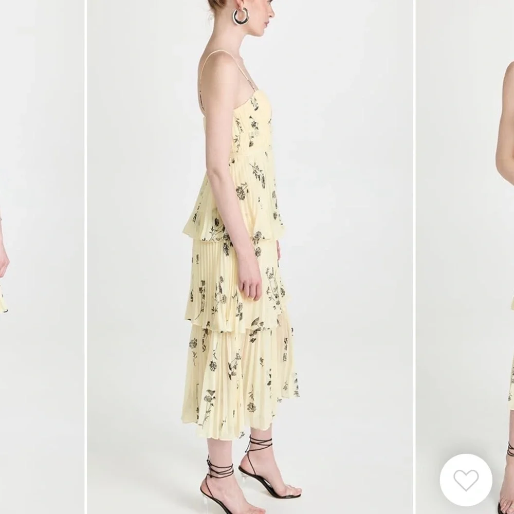 Self portrait Yellow Floral Silhouette Midi Dress - Picture 3 of 6
